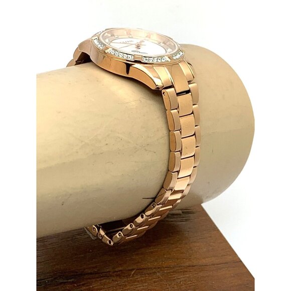 Bulova Women's Watch 98L303 Quartz Crystal Accent Rose Gold Stainless Steel - Picture 12 of 14